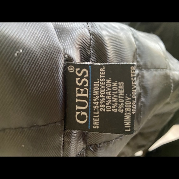 Guess Designer Wool Peacoat w/ Detachable Hood - Picture 7 of 8